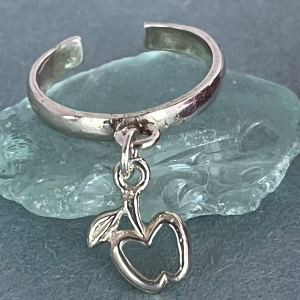 Sterling Silver 925 adjustabe Toe Ring Body Jewerly! Apple