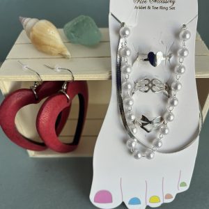 Earrings And Toe Ring Set With Anklet!
