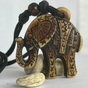 Elephant coconut necklace